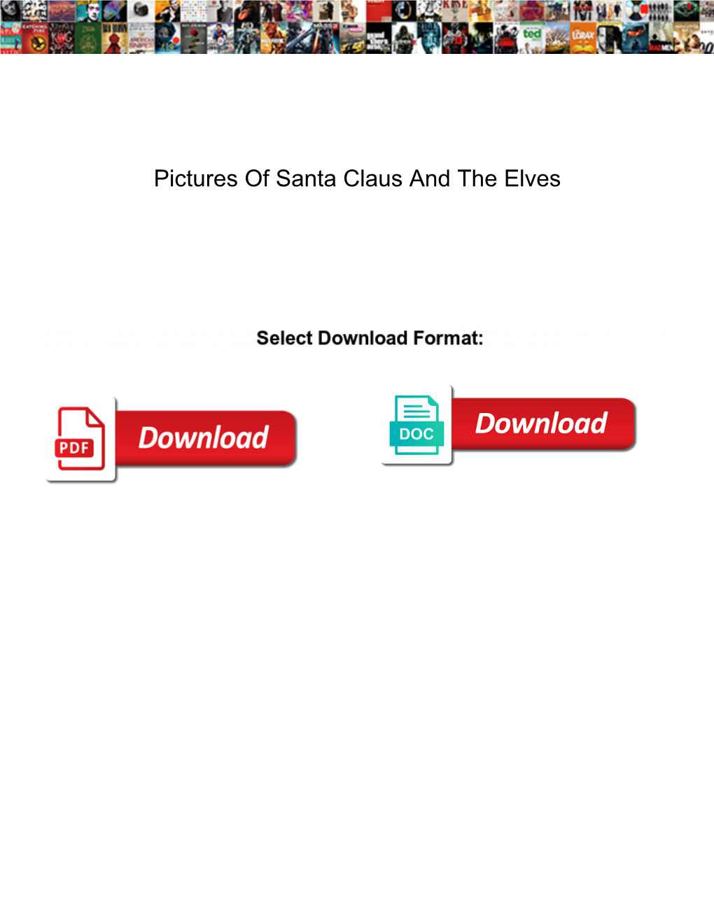 Pictures of Santa Claus and the Elves