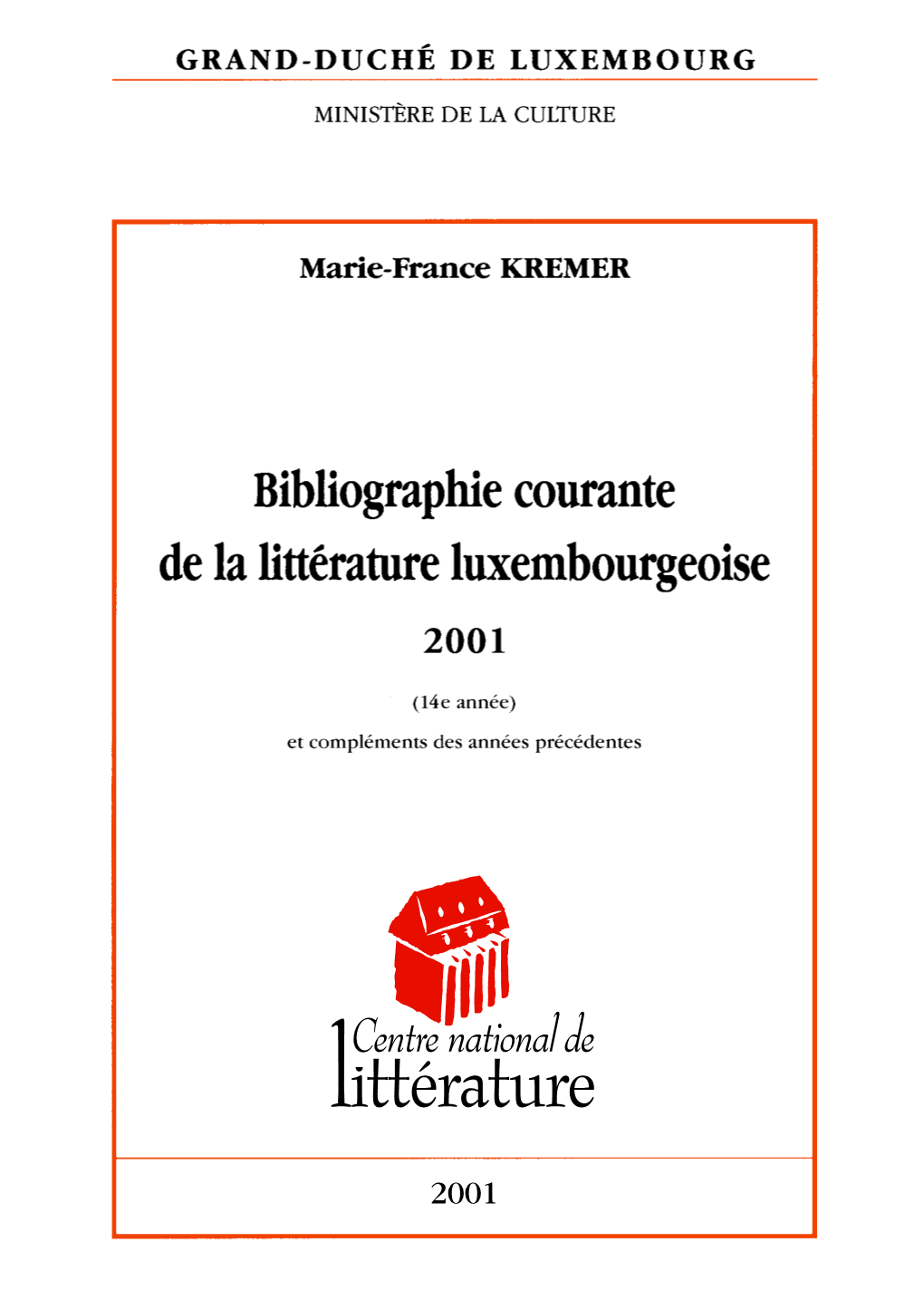 Marie-France KREMER Bibliographie