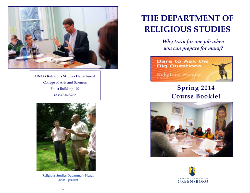 The Department of Religious Studies