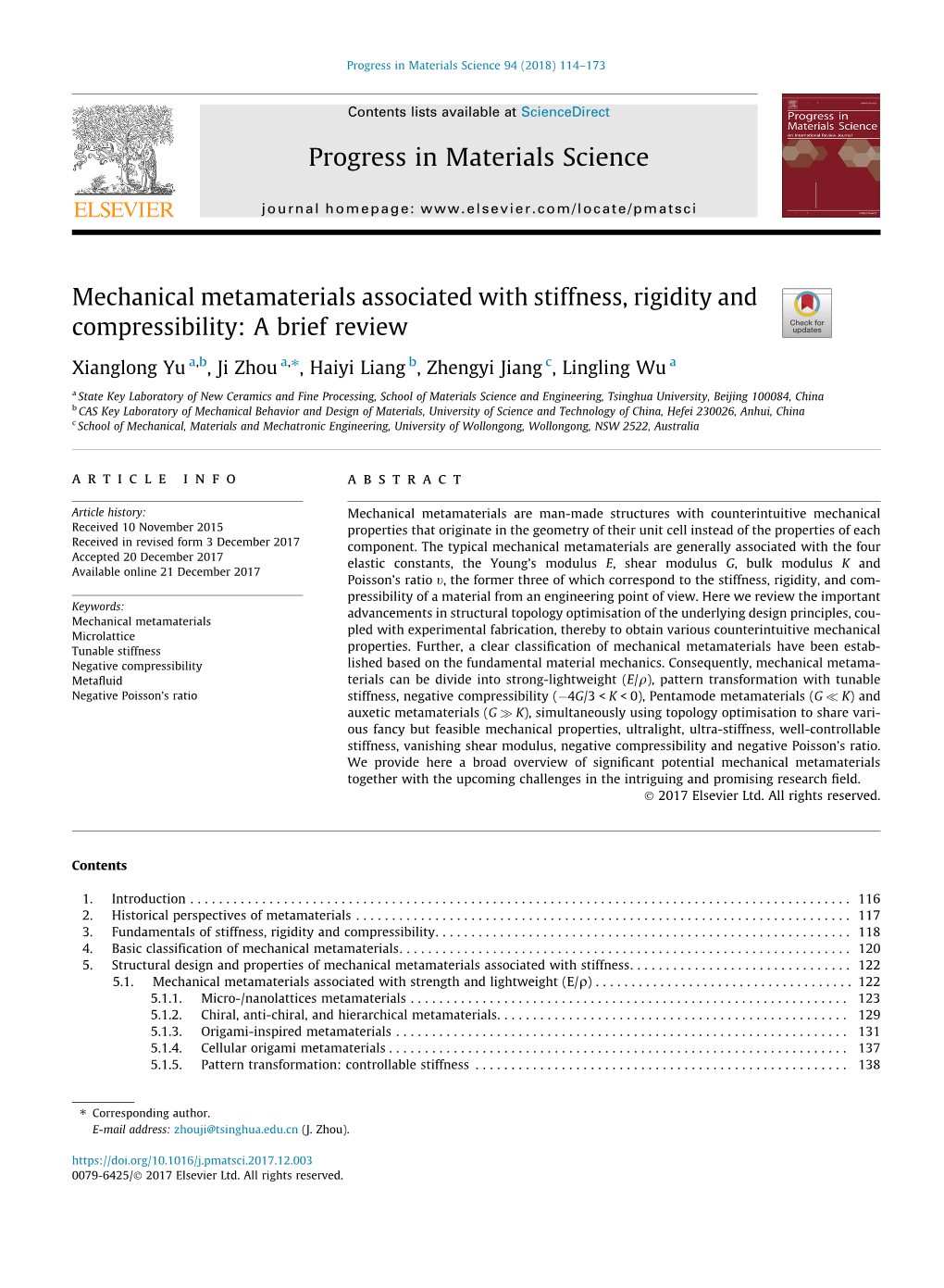 Mechanical Metamaterials Associated With