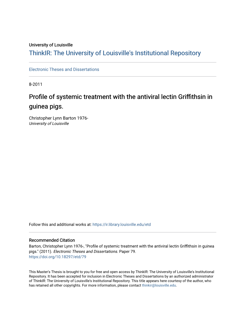 Profile of Systemic Treatment with the Antiviral Lectin Griffithsin in Guinea Pigs