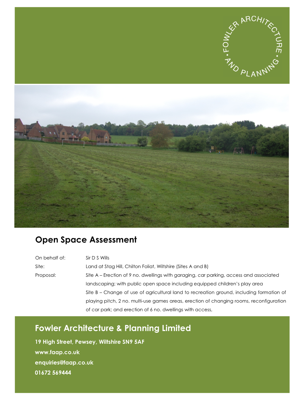 Fowler Architecture & Planning Limited Open Space Assessment