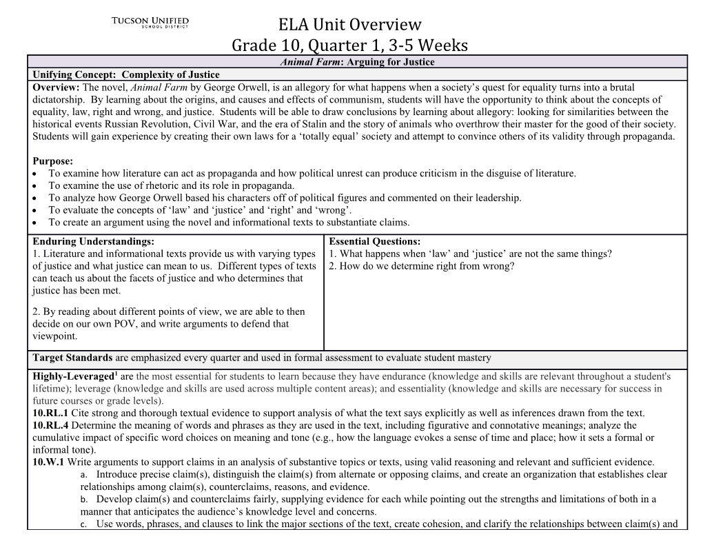 ELA, Office of Curriculum Development Page 4 of 4