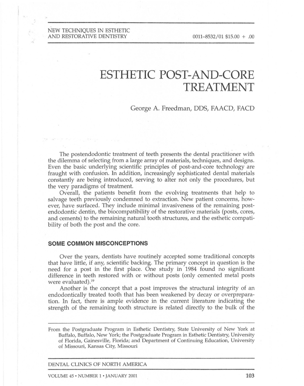 Esthetic Post-And-Core Treatment