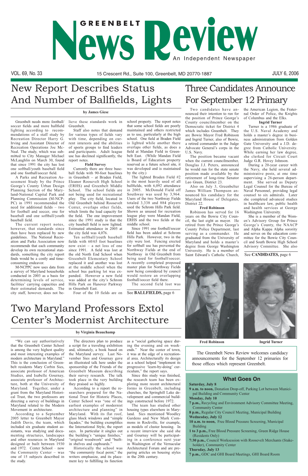 6 July 2006 Greenbelt News Review