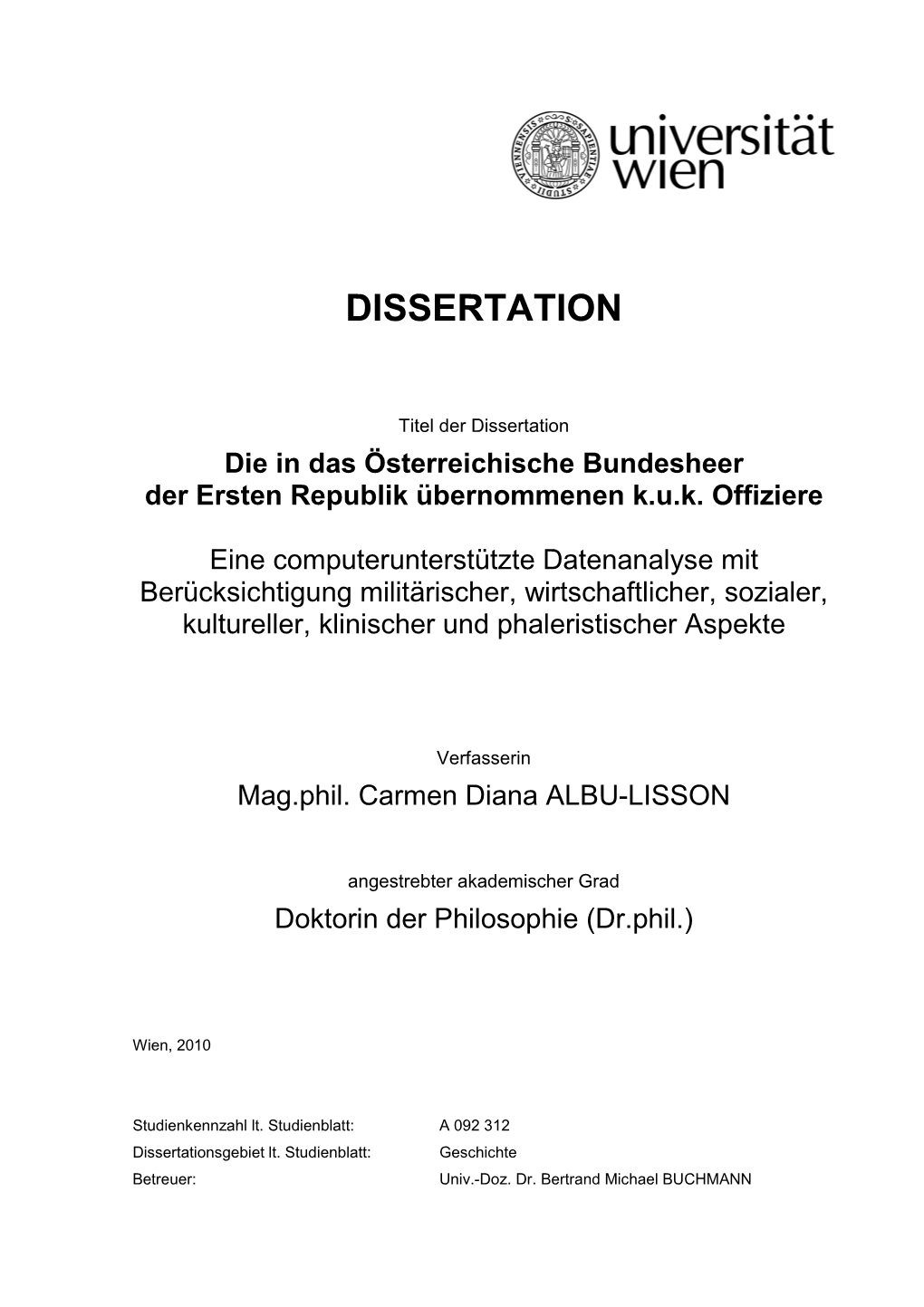 Dissertation