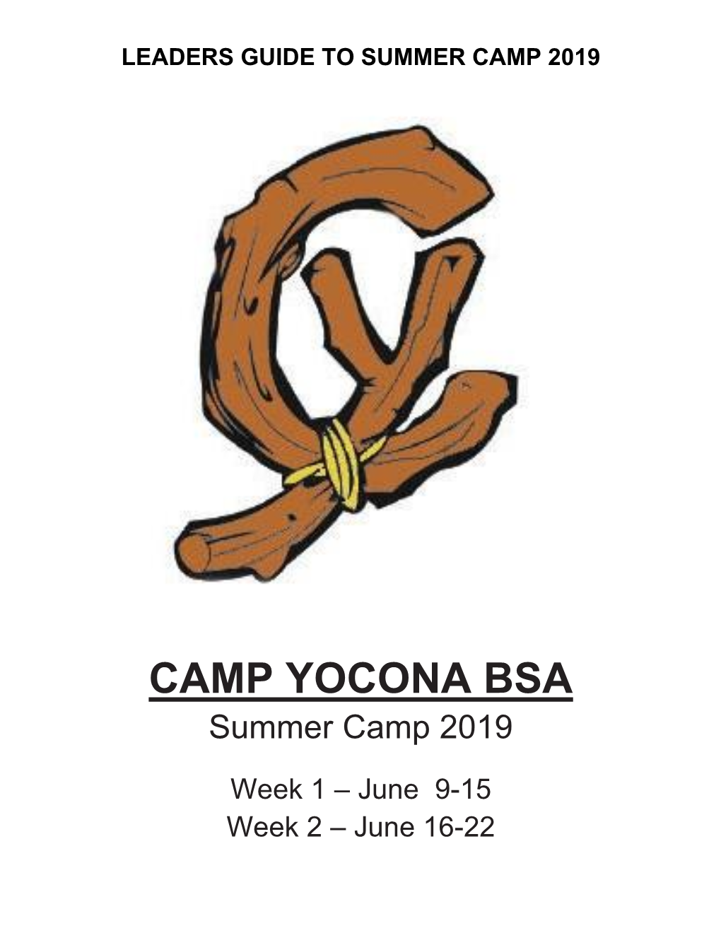 CAMP YOCONA BSA Summer Camp 2019