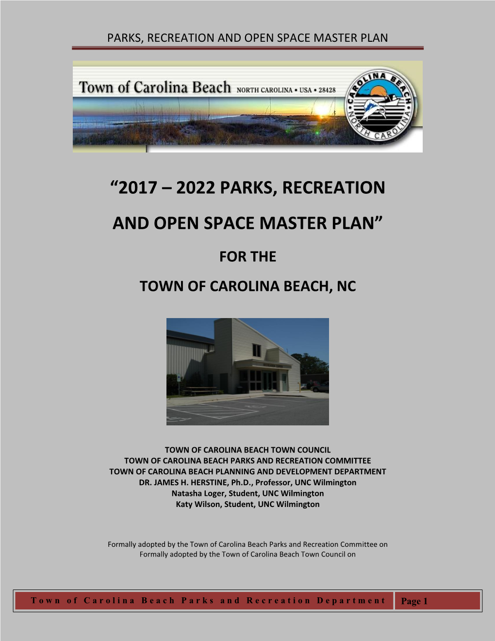 2017 -2022 Parks, Recreation and Open Space Master Plan