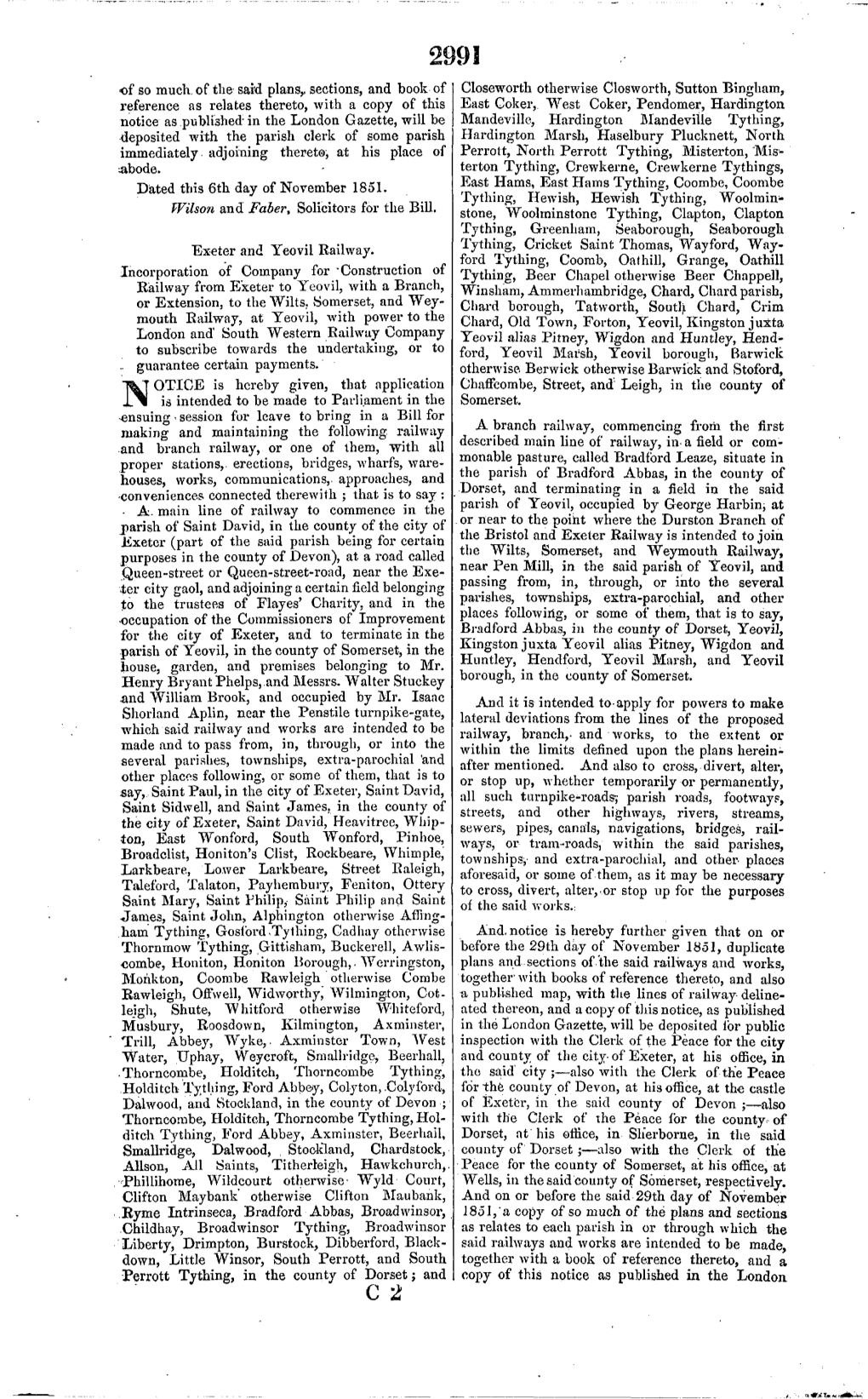 Of So Much, of the Said Plans,, Sections, and Book of Reference As Relates Thereto, with a Copy of This Notice As .Published In