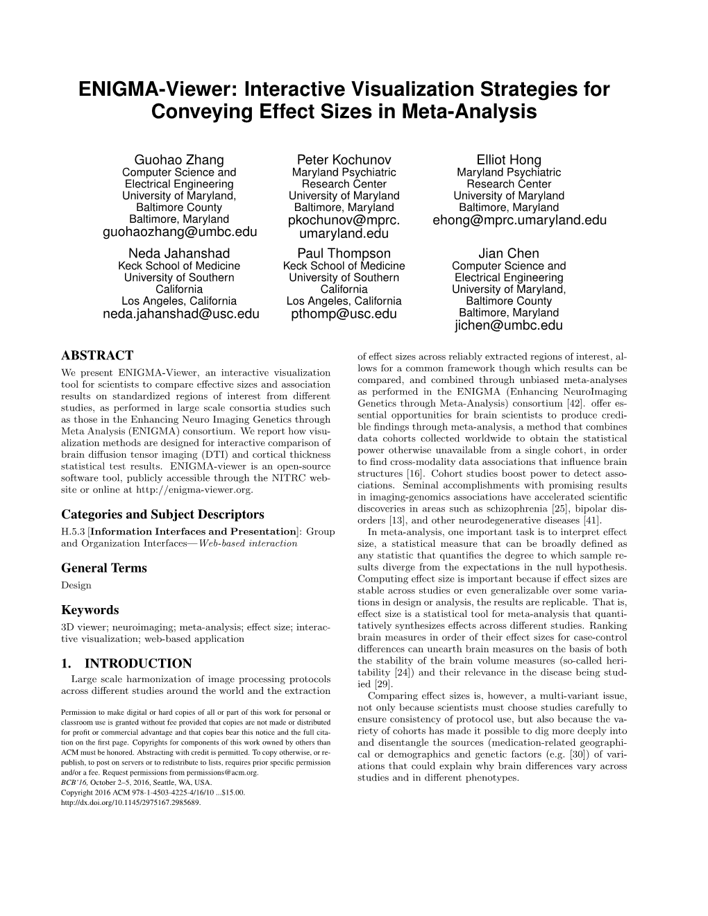 ENIGMA-Viewer: Interactive Visualization Strategies for Conveying Effect Sizes in Meta-Analysis