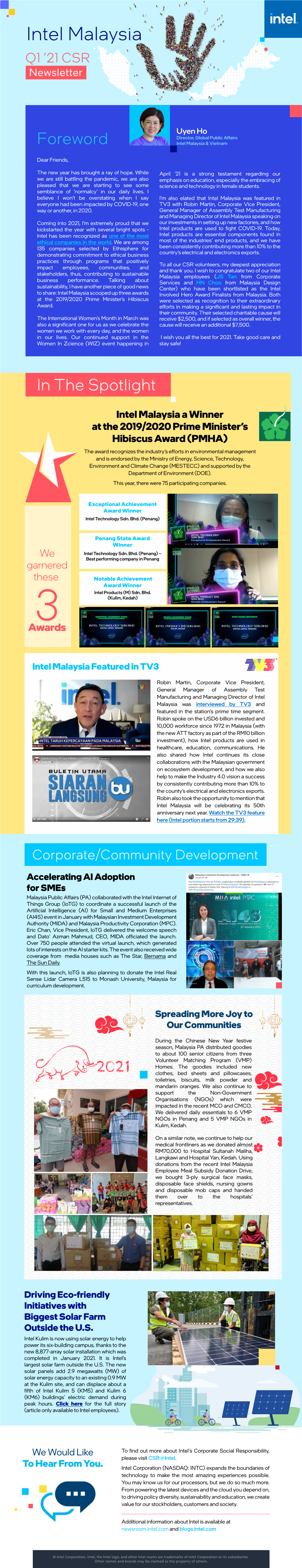 Intel Malaysia Q1 ’21 CSR Newsletter