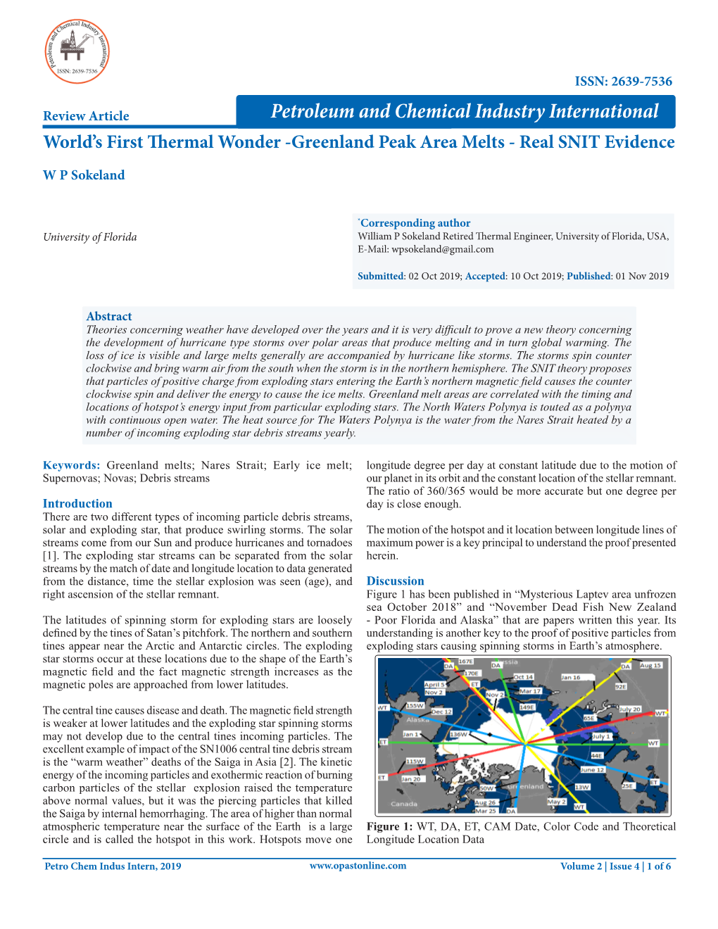 Petroleum and Chemical Industry International World’S First Thermal Wonder -Greenland Peak Area Melts - Real SNIT Evidence