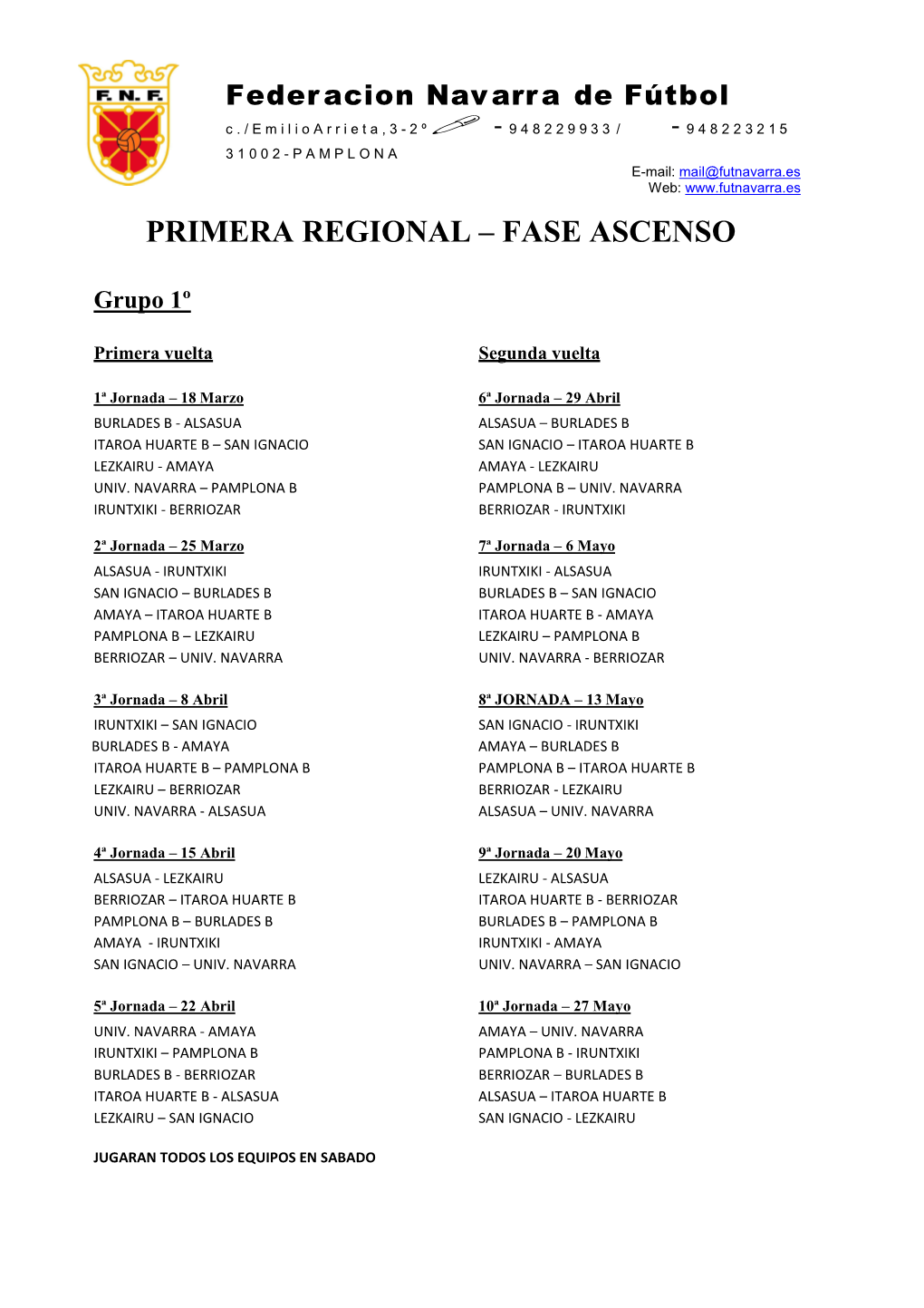 Primera Regional Fase Ascenso