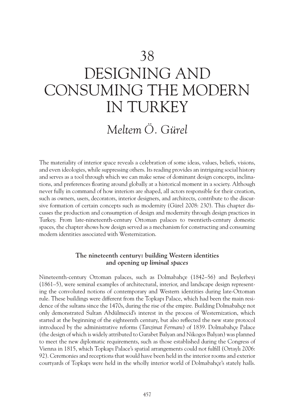 Designing and Consuming the Modern in Turkey
