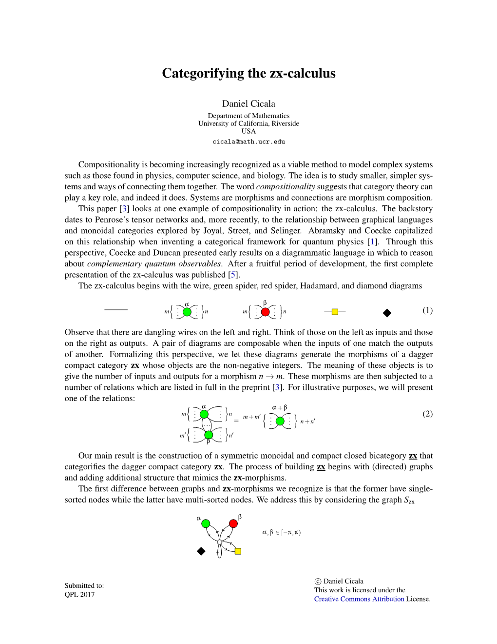 Categorifying the Zx-Calculus