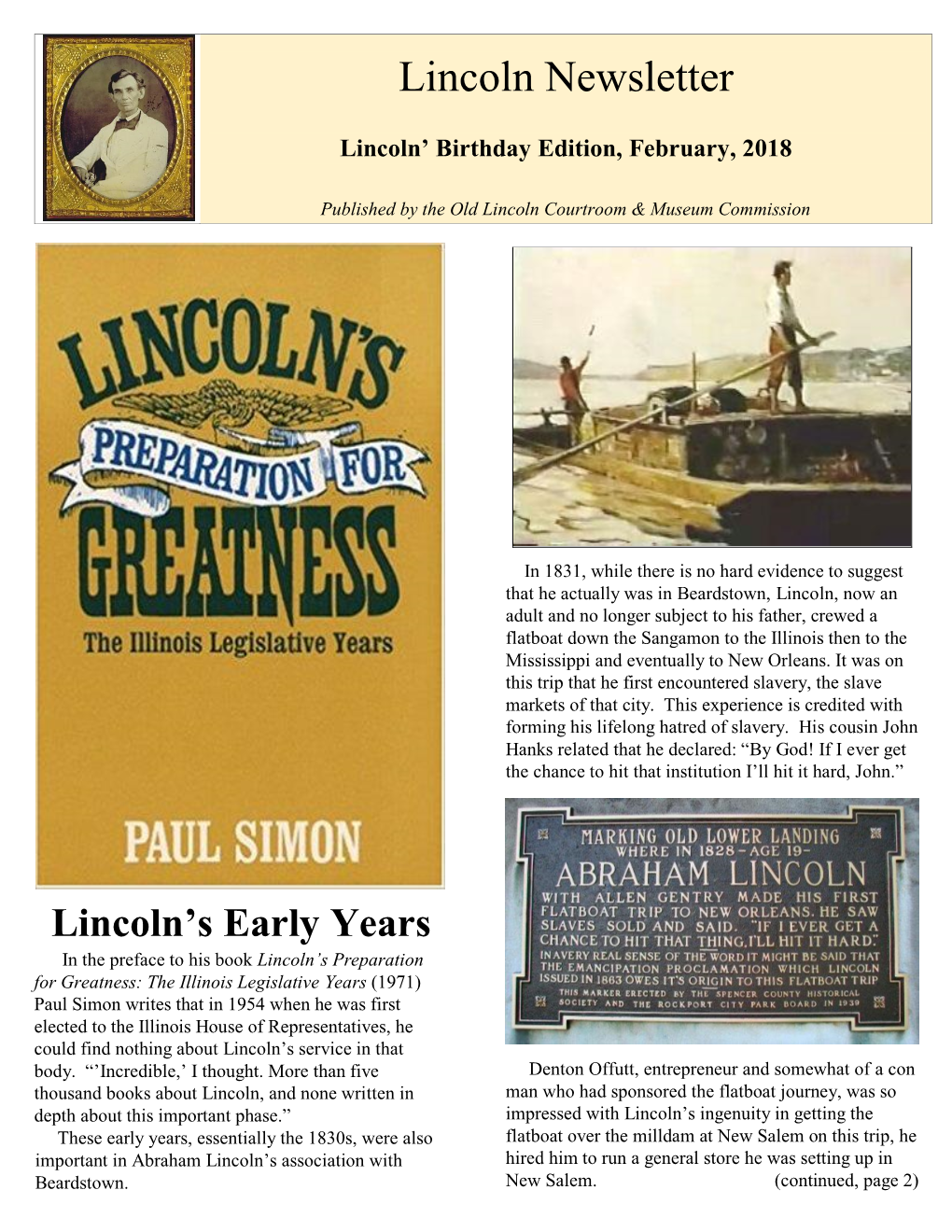 Lincoln Newsletter