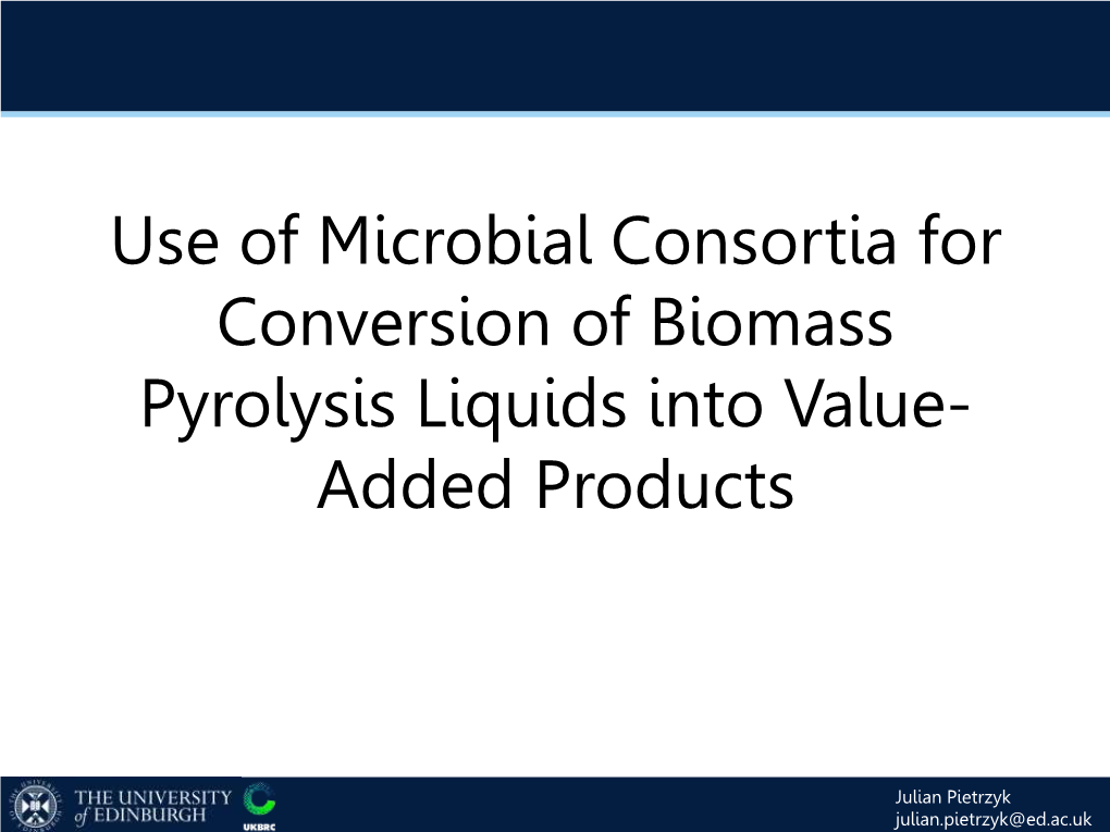 Anaerobic Digestion of Bio-Oil