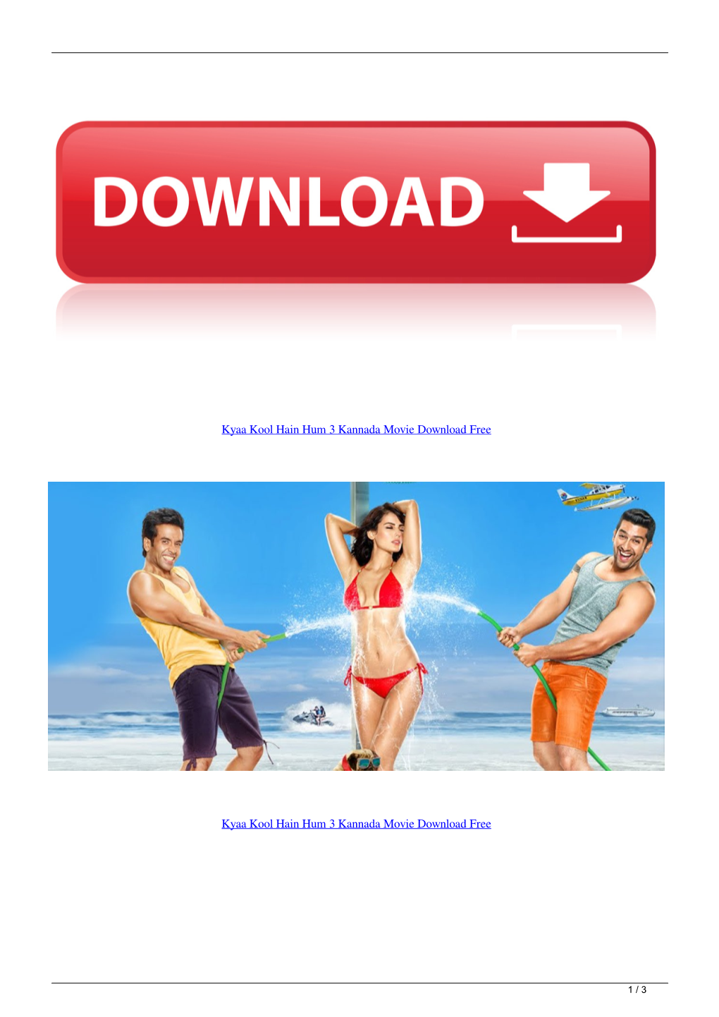 Kyaa Kool Hain Hum 3 Kannada Movie Download Free