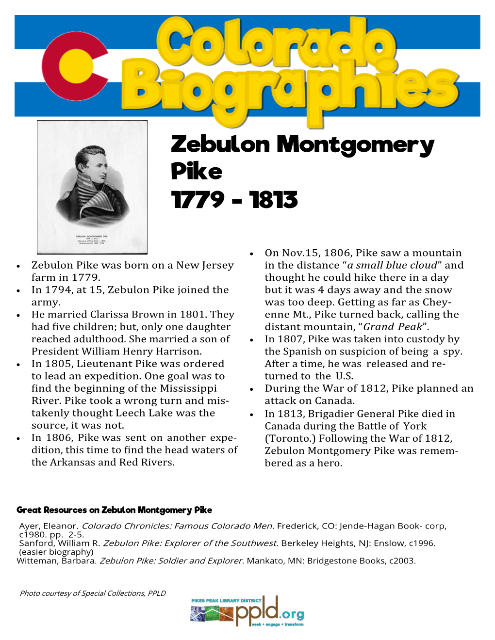 Zebulon Montgomery Pike 1779 - 1813