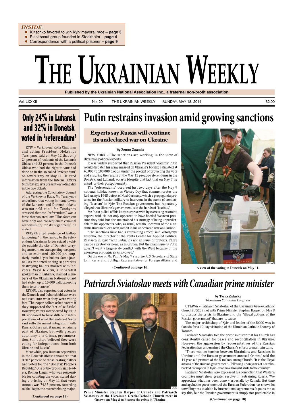 The Ukrainian Weekly 2014, No.20