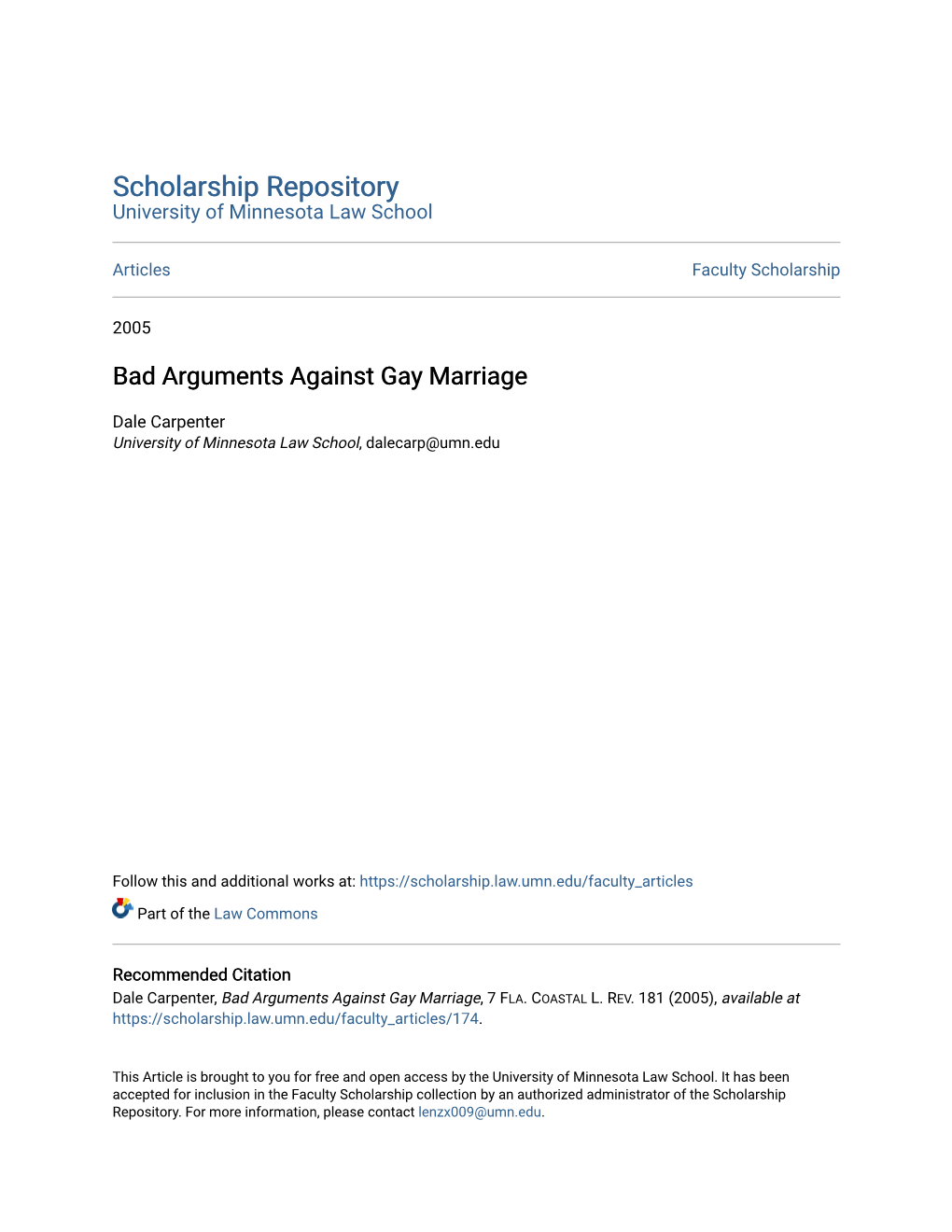 Bad Arguments Against Gay Marriage