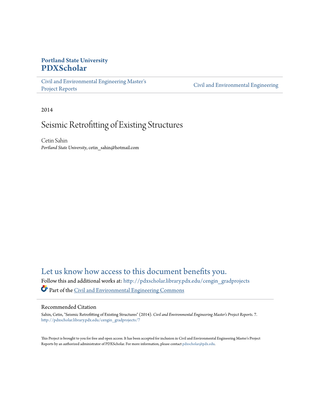 Seismic Retrofitting of Existing Structures