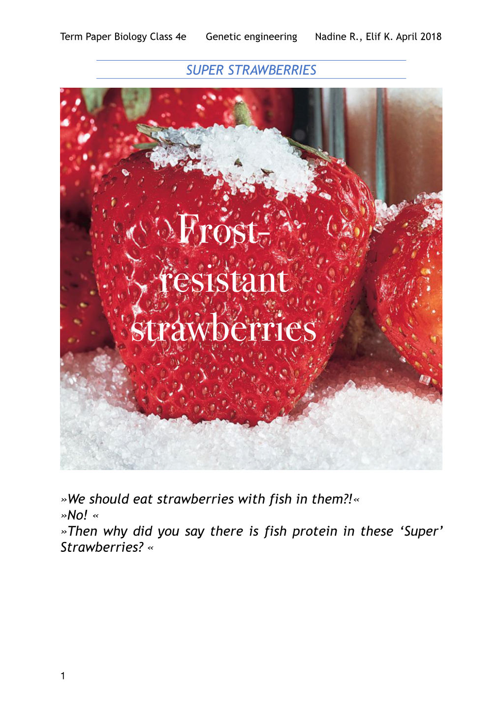 Frost- Resistant Strawberries