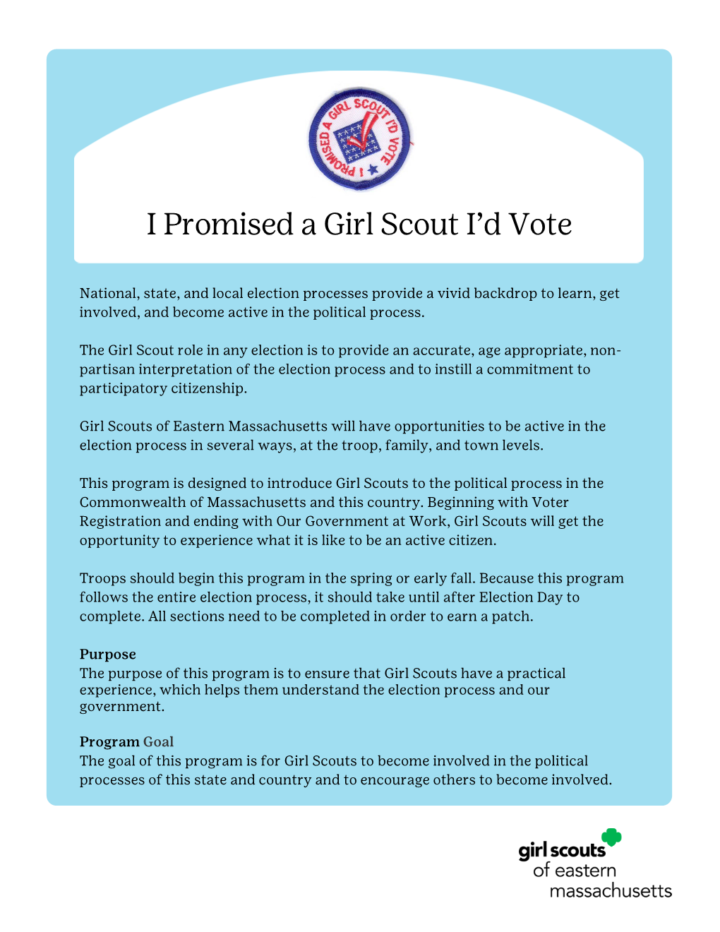 I Promised a Girl Scout I'd Vote