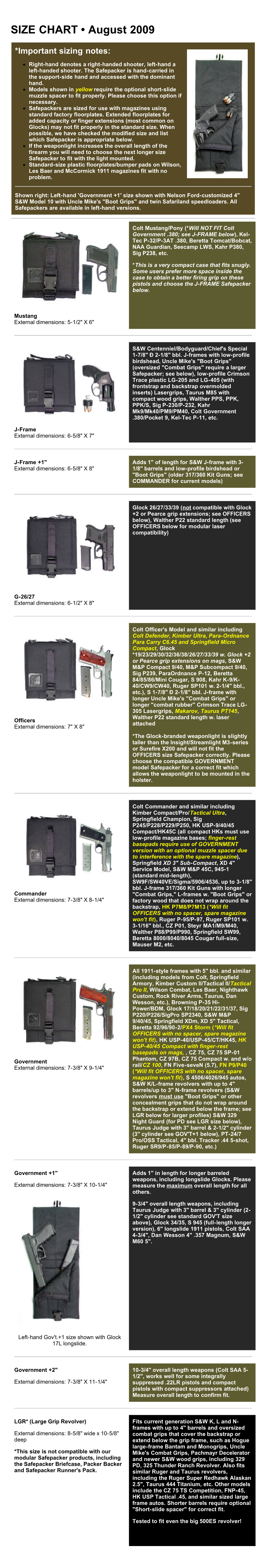 Safepacker Size Chart.Html