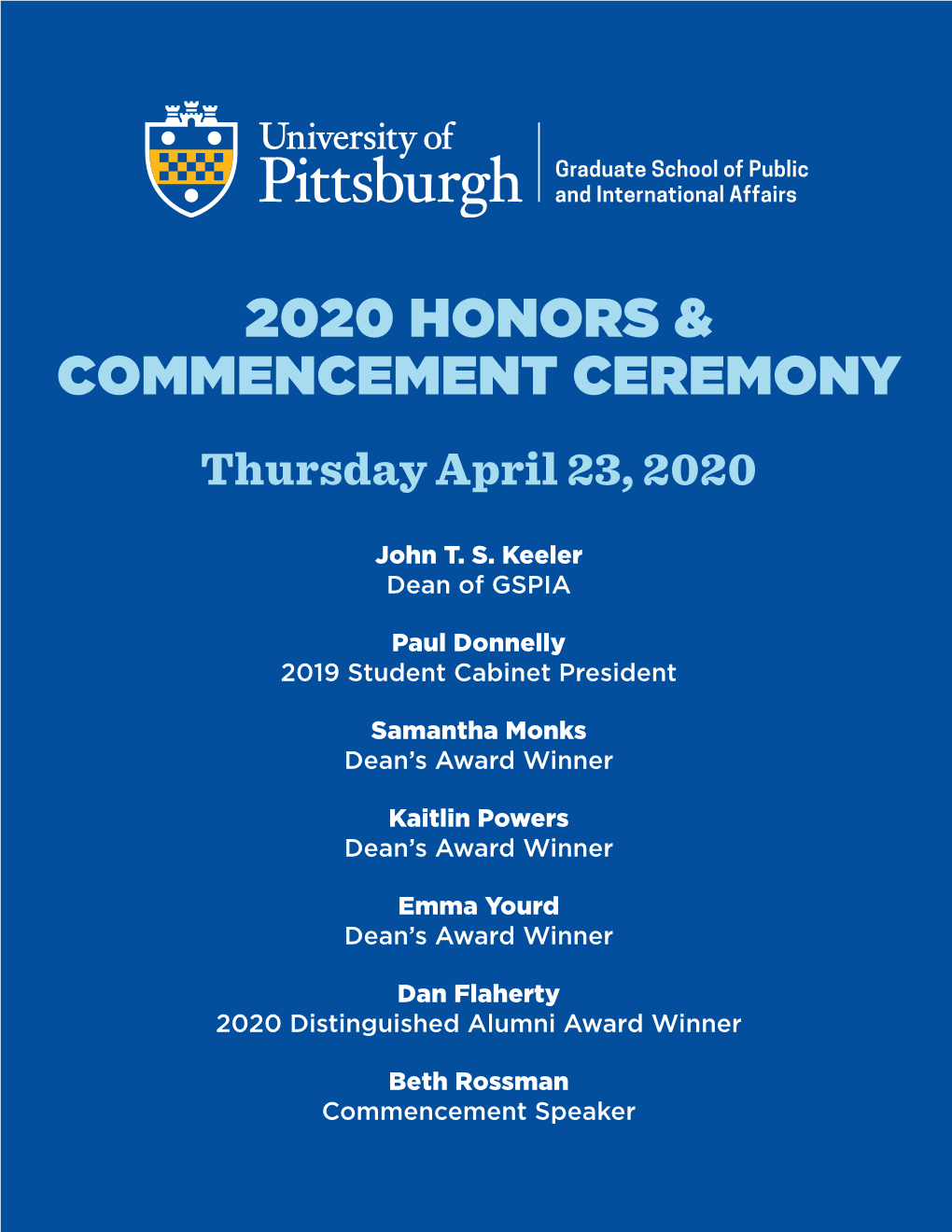 2020 Honors & Commencement Ceremony