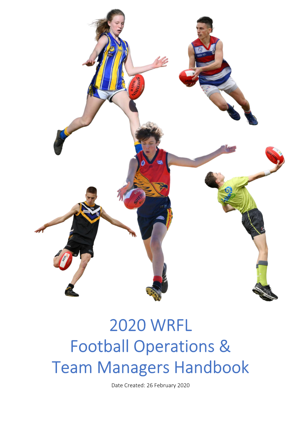 2020 WRFL Football Operations & Team Managers Handbook