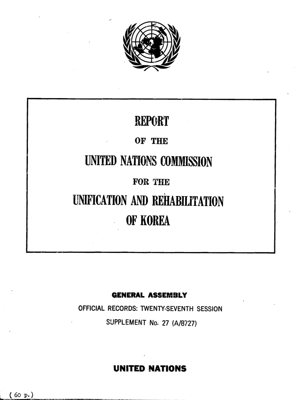 United Nations Commission Unification and Rehabili1'ation