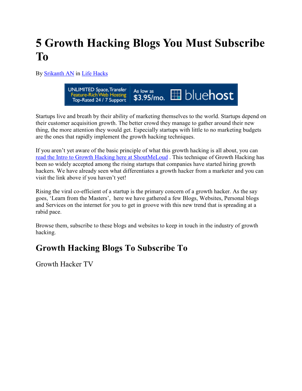 5 Growth Hacking Blogs You Must Subscribe To