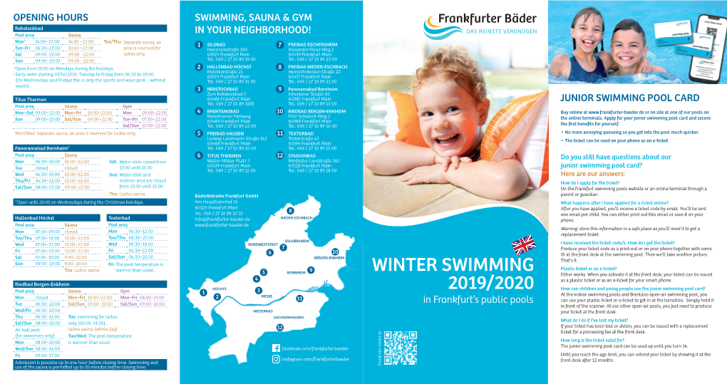 Winter Swimming 2019/2020