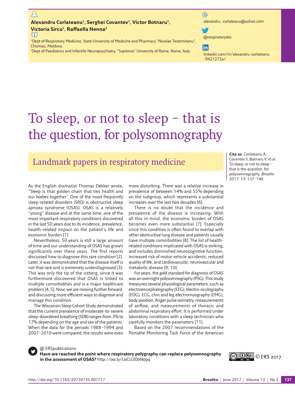 That Is the Question, for Polysomnography