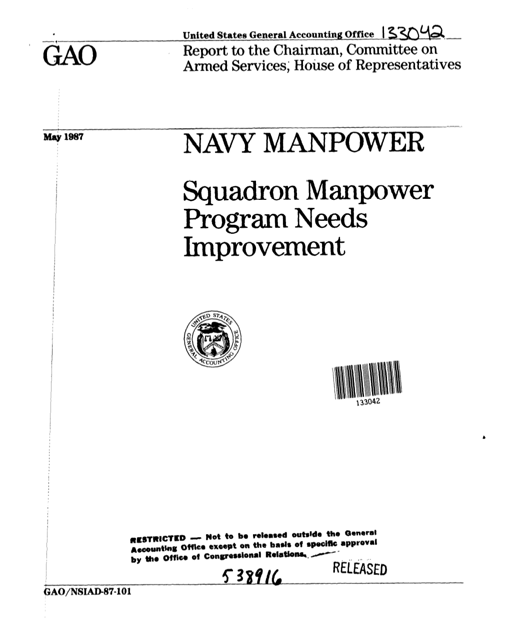 Squadron Manpower Program Needs Improvement