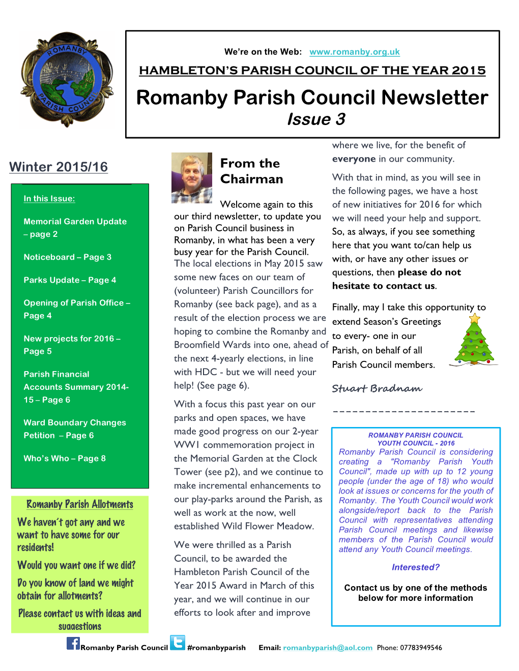 Romanby Parish Council Newsletter Issue 3