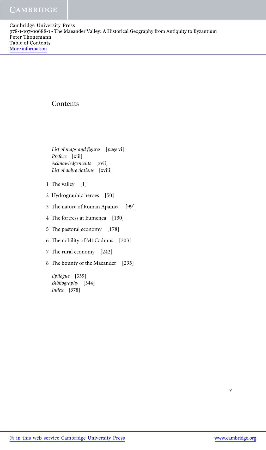 Table of Contents More Information