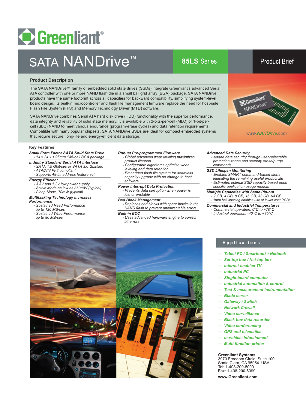 SATA Nandrive™ 85LS Series Product Brief