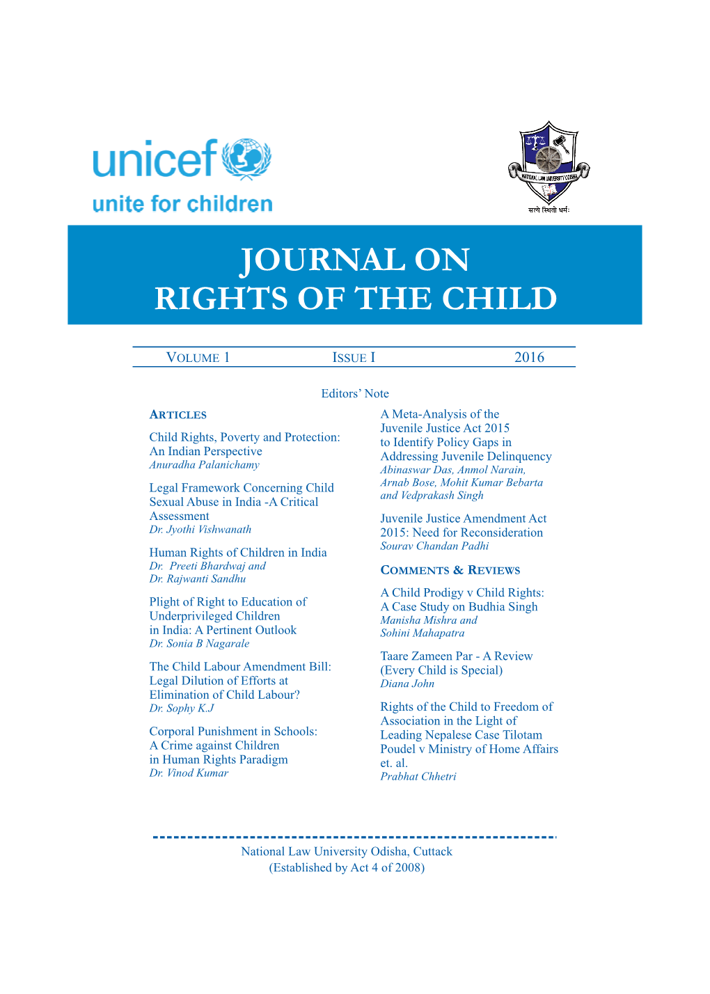 Journal on Rights of the Child