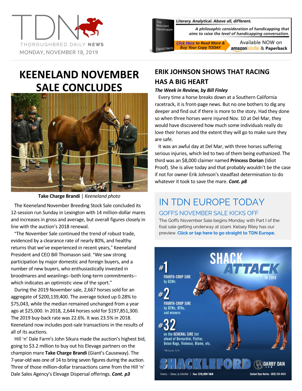 Keeneland November Sale Concludes