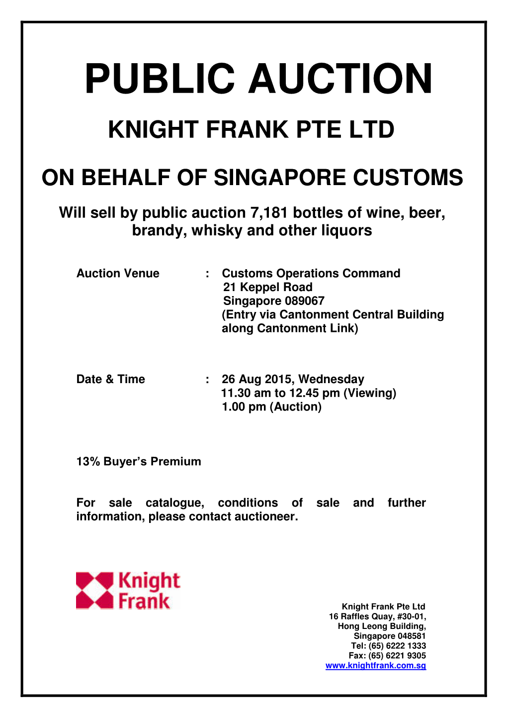 Auction Catalogue for KF Aug 15.Xlsx