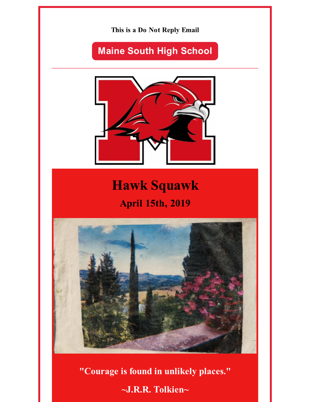 Hawk Squawk April 15Th, 2019