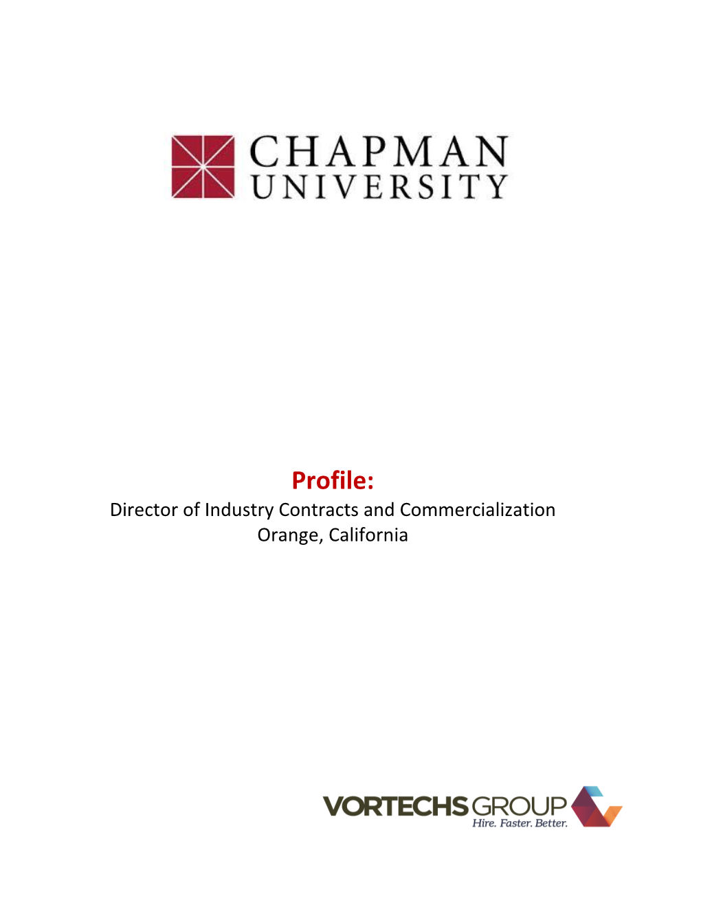 Profile: Director of Industry Contracts and Commercialization Orange, California