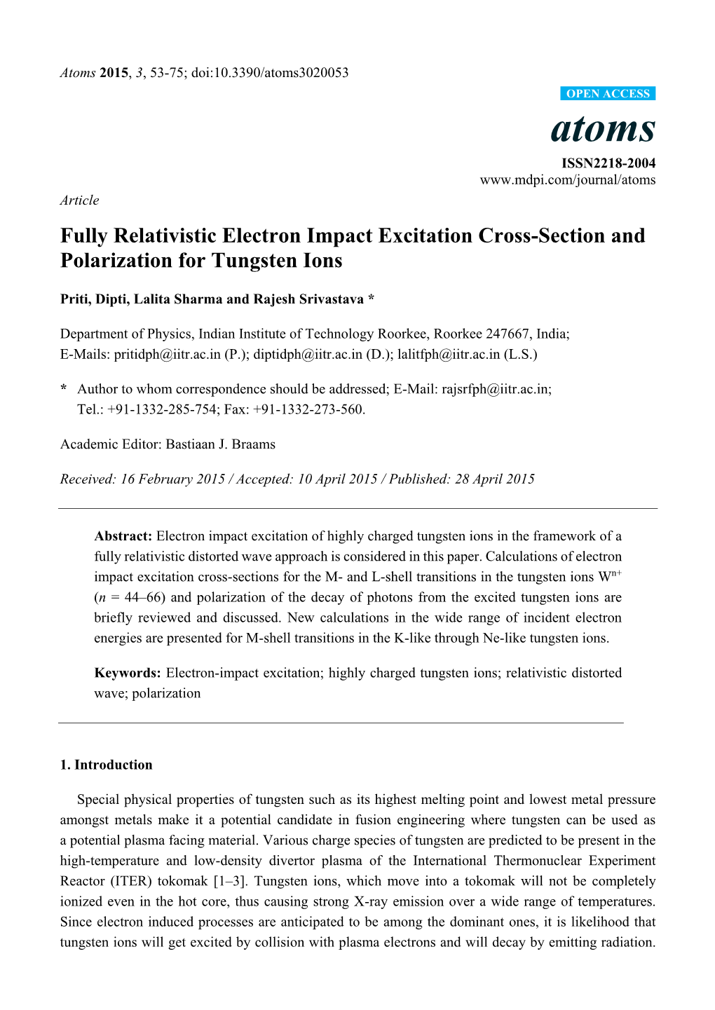 Fully Relativistic Electron Impact Excitation Cross-Section and Polarization for Tungsten Ions