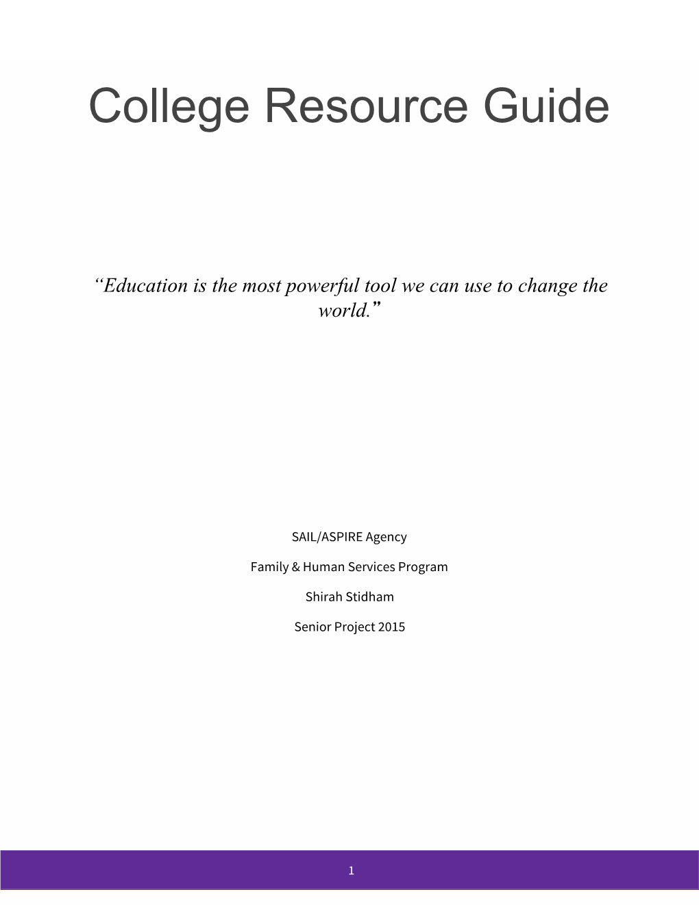 College Resource Guide