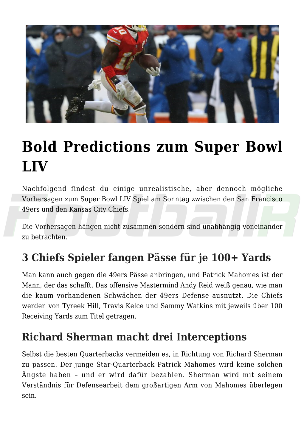 Bold Predictions Zum Super Bowl LIV