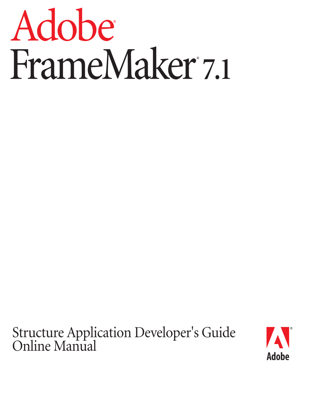 Adobe Framemaker 7.1 Structure Application Developer's Guide