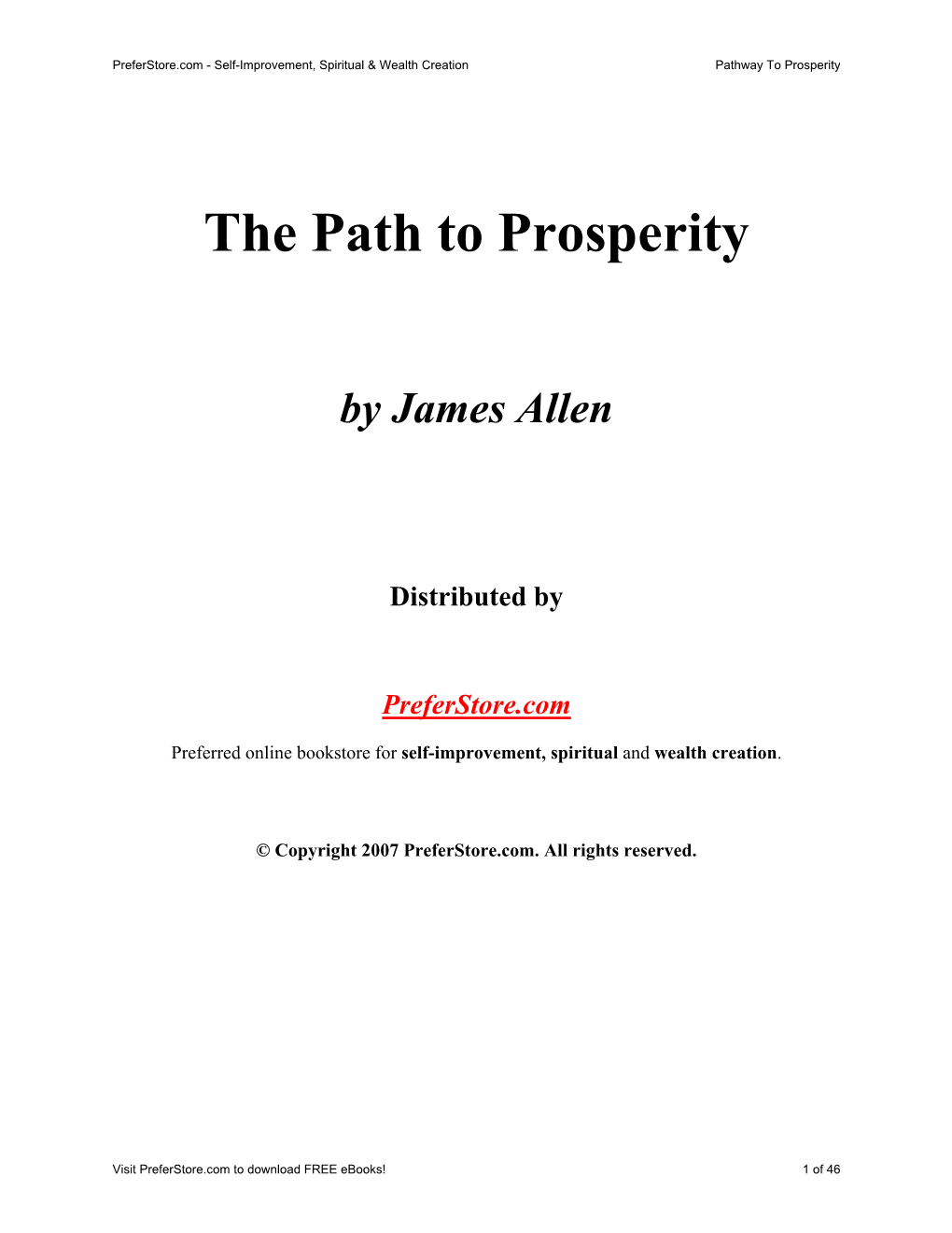 The Path to Prosperity