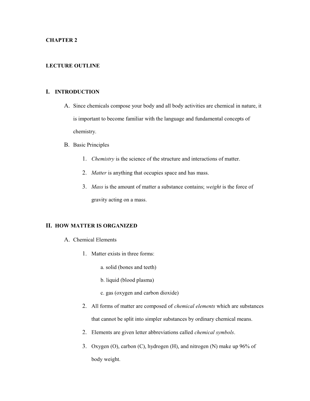 Chapter Outline and Objectives s1